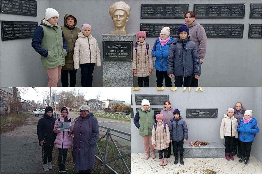 Жители села  посетили памятник – мемориал, посвященный подвигу Никитина В.Е. 